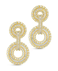 Sterling Forever Reese Cubic Zirconia Circle Drop Earrings