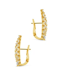 Sterling Forever Miranda Cubic Zirconia Fan Stud Earrings