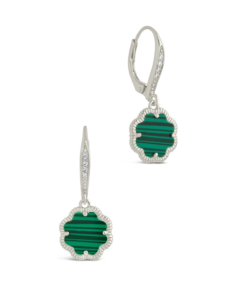 Sterling Forever Rose Petal Short Drop Earrings