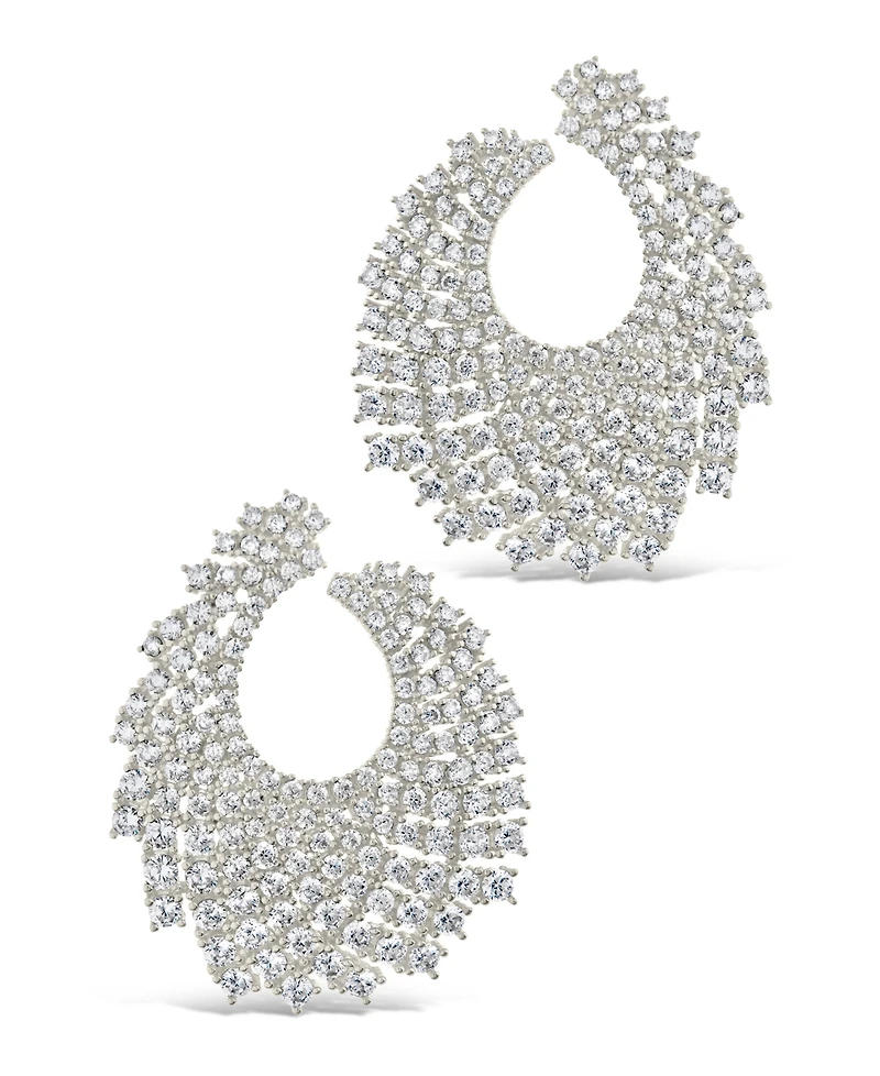 Sterling Forever Viola Cubic Zirconia Statement Stud Earrings