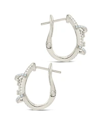 Sterling Forever Leigh Cubic Zirconia Statement Hoop Earrings