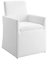 Abbyson Living 36" Wood Mara Stain-Resistant Fabric Dining Armchair