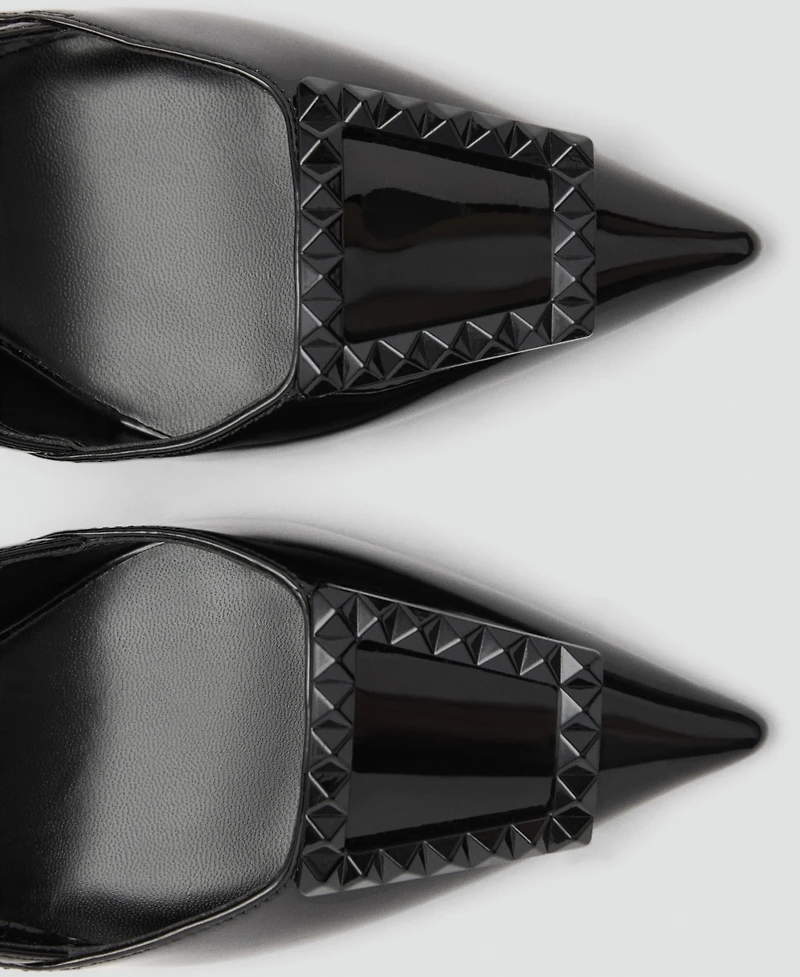 Mango Women's Patent Leather Slingback-Heeled Shoes