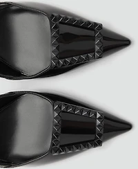 Mango Women's Patent Leather Slingback-Heeled Shoes