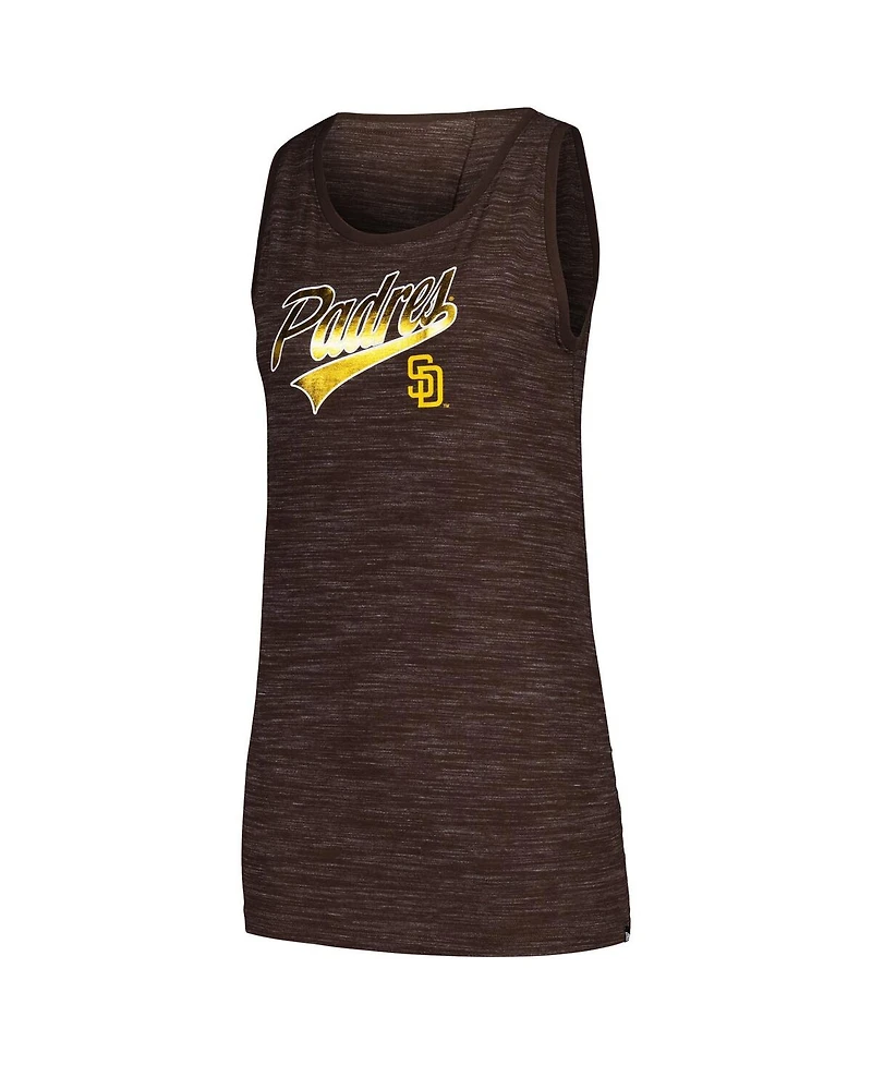 New Era Women's Brown San Diego Padres Space-Dye Active Tank Top