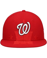 New Era Men's Red Washington Nationals Shadow Logo 59FIFTY Fitted Hat