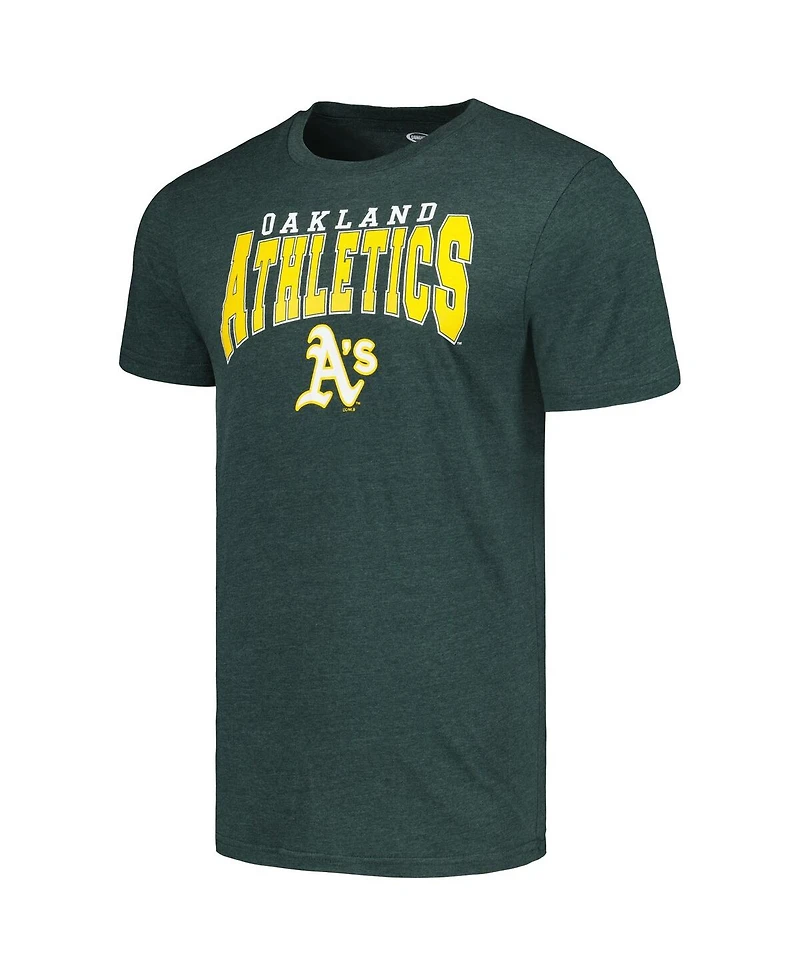Concepts Sport Men's Charcoal/Green Oakland Athletics Meter T-Shirt Pants Sleep Set