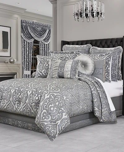 J Queen New York Bolero Pewter 4-Pc. Comforter Set
