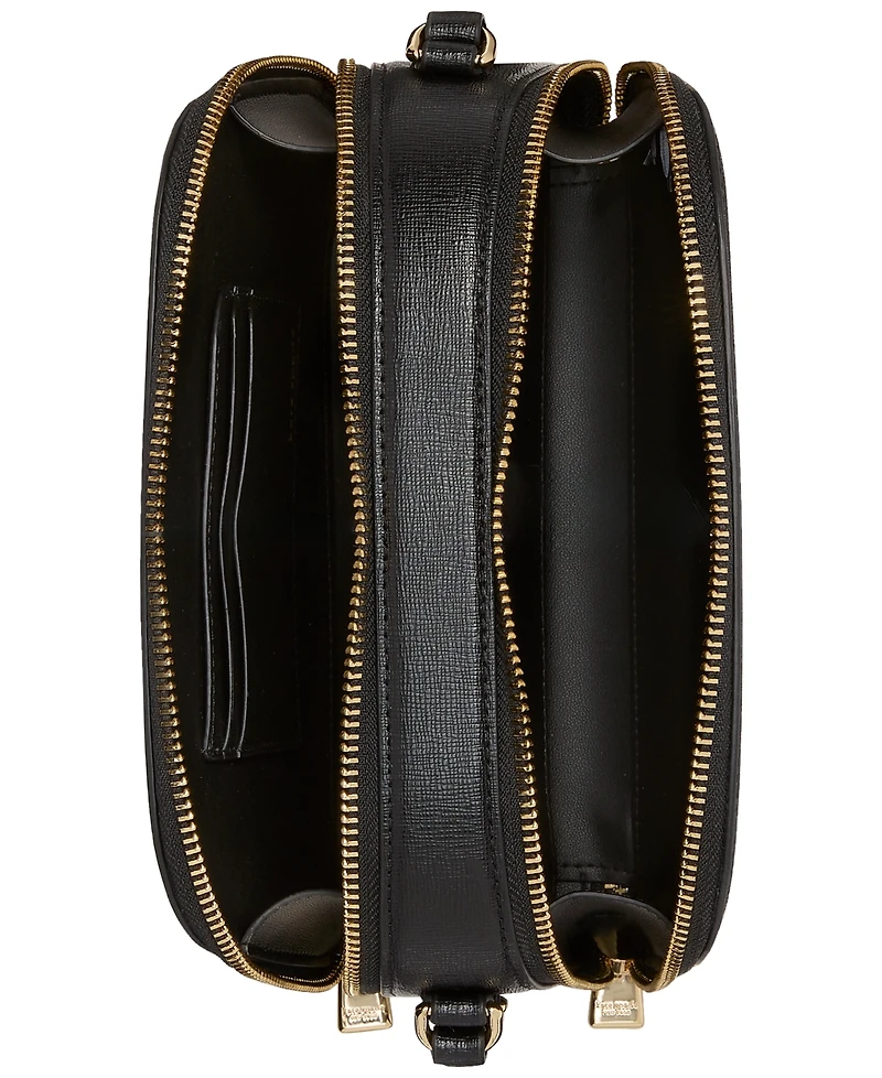 kate spade new york Devin Saffiano Leather Double Zip Dome Crossbody Bag