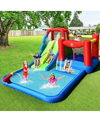 Inflatable Water Slide Kids Jumping Bounce Castle w/ Ocean Balls & 780W Blower