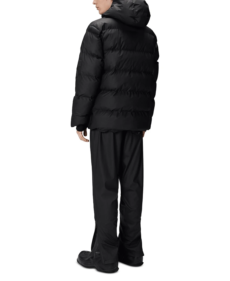 Rains Men's Alta Waterproof Hooded Puffer Jacket