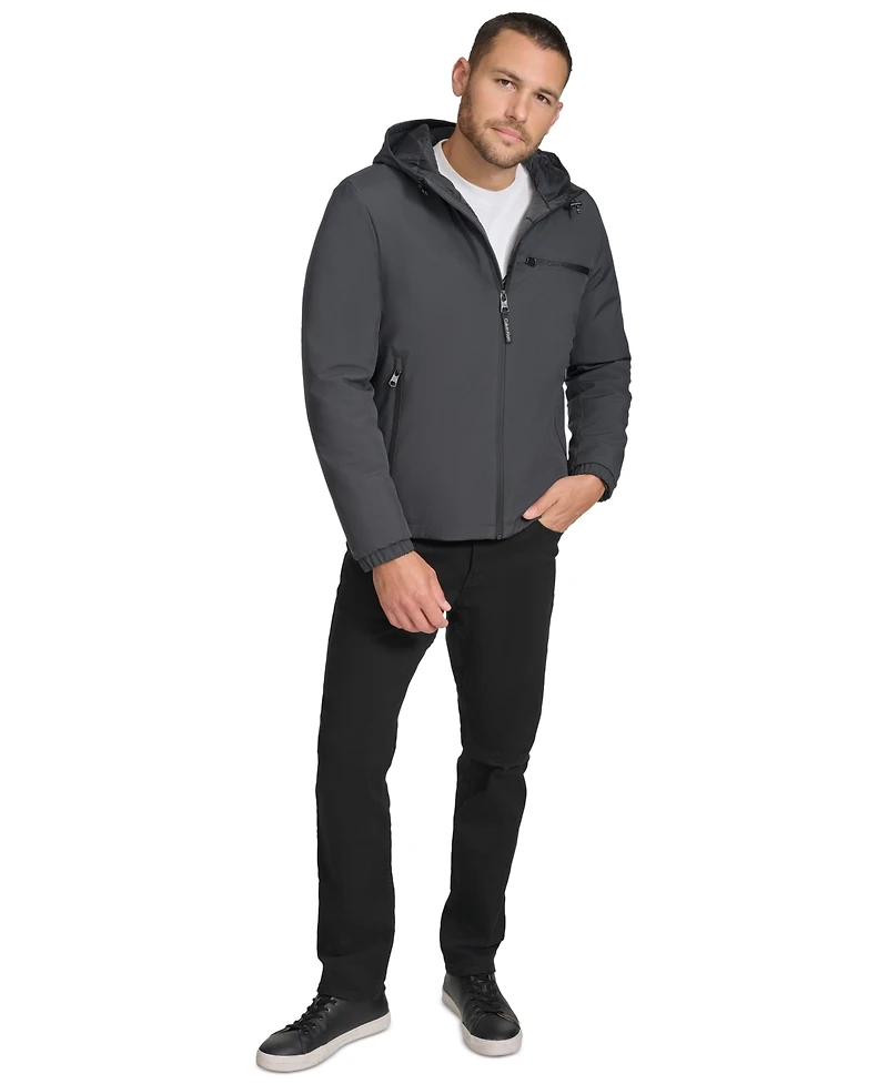Calvin Klein Men's Infinite Stretch Water-Resistant Hooded Jacket