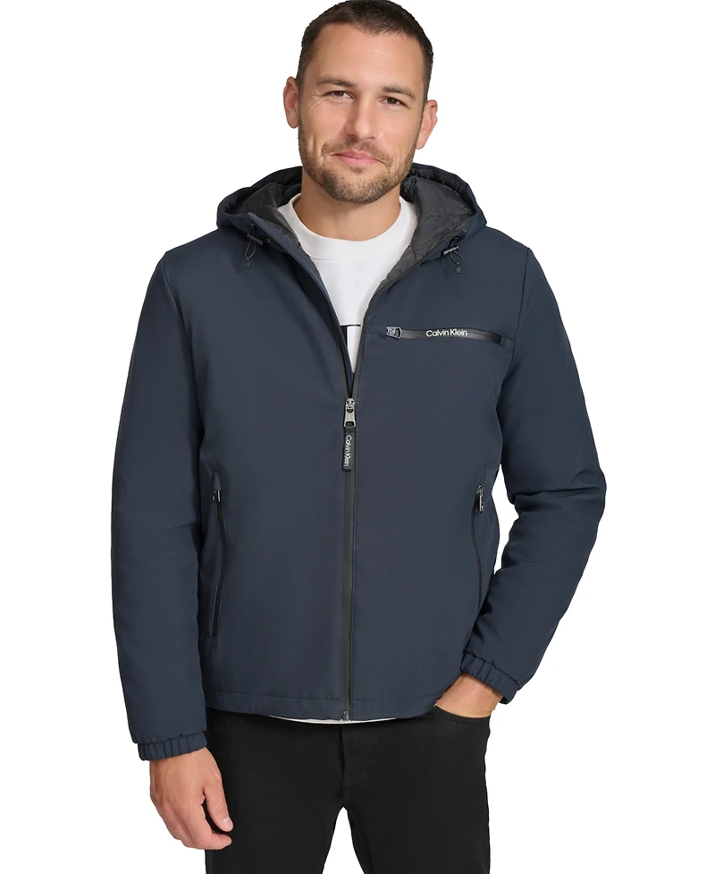 Calvin Klein Men's Infinite Stretch Water-Resistant Hooded Jacket