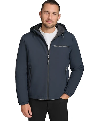 Calvin Klein Men's Infinite Stretch Water-Resistant Hooded Jacket