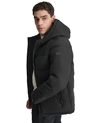 Dkny Men's Mixed-Media Puffer Coat, Created for Macy's