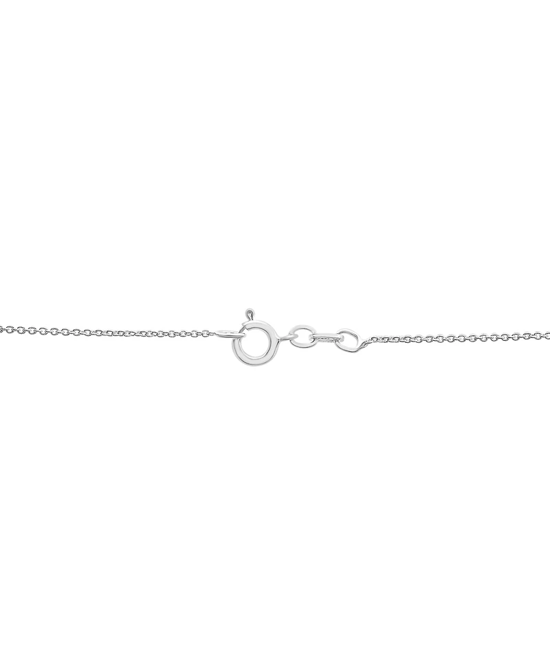 Diamond Double Halo 18" Pendant Necklace (1/4 ct. t.w.) in Sterling Silver, Created for Macy's