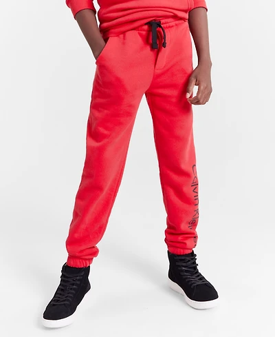 Calvin Klein Big Boys Logo Leg Soft Fleece Jogger