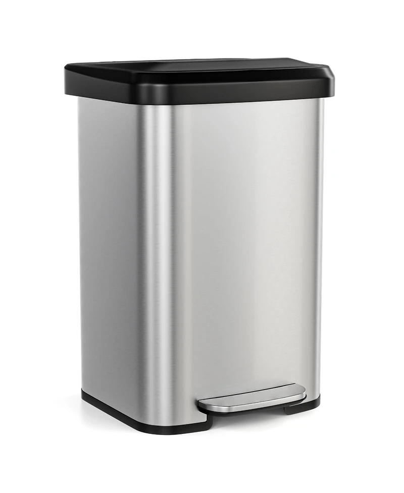 Sugift 13.2 Gallon Step Trash Can with Soft Close Lid and Deodorizer Compartment