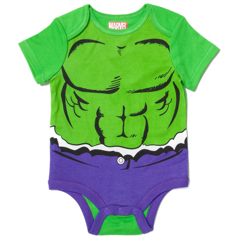 Avengers Baby Boys Cosplay Bodysuit Pants and Hat 3 Piece Outfit Set