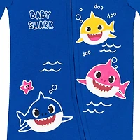 Baby Shark Boys Pinkfong 2 Pack Zip Up Sleep N' Play Coveralls