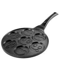 Megachef Happy Face Emoji 10.5 Inch Aluminum Nonstick Pancake Maker Pan with Cool Touch Handle