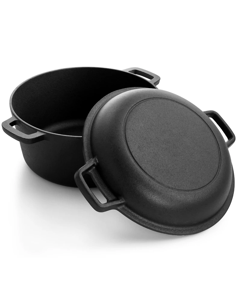MegaChef 12 Piece Round PreSeasoned Cast Iron Cookware Set