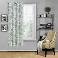 Kate Aurora Shabby Chic Floral Jacobean Sheer Single Tie Up Window Curtain Shade