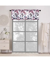 Kate Aurora Garden Chic Watercolor Poppy Field Floral Rod Pocket Valance