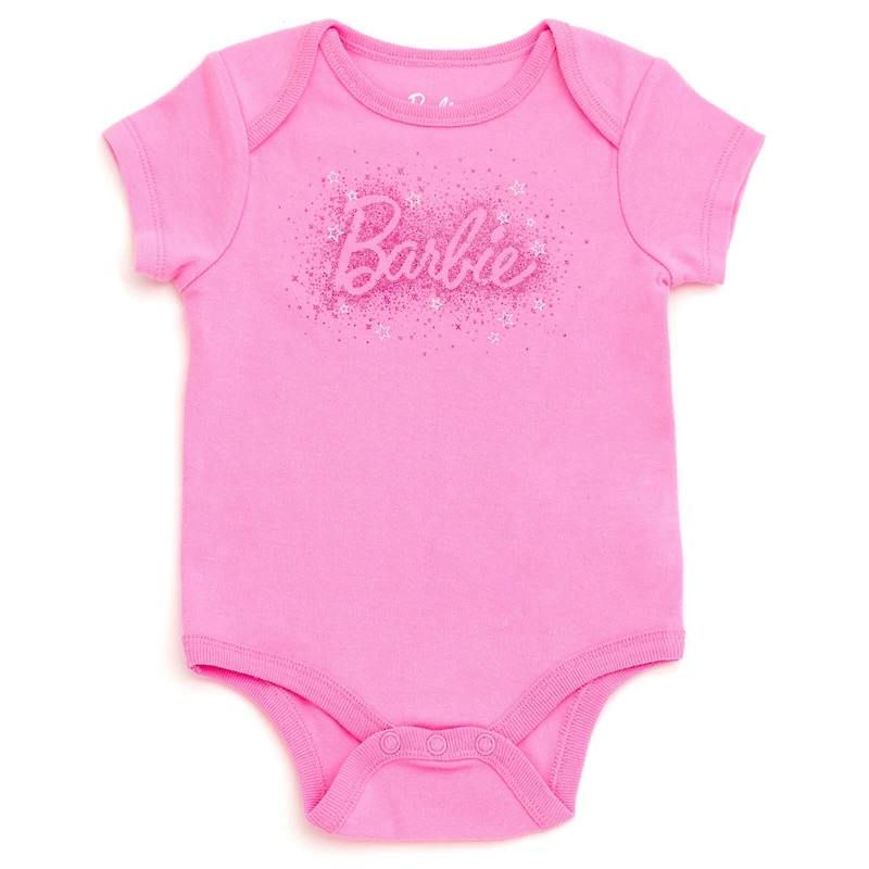 Barbie Baby Girls 3 Pack Bodysuits
