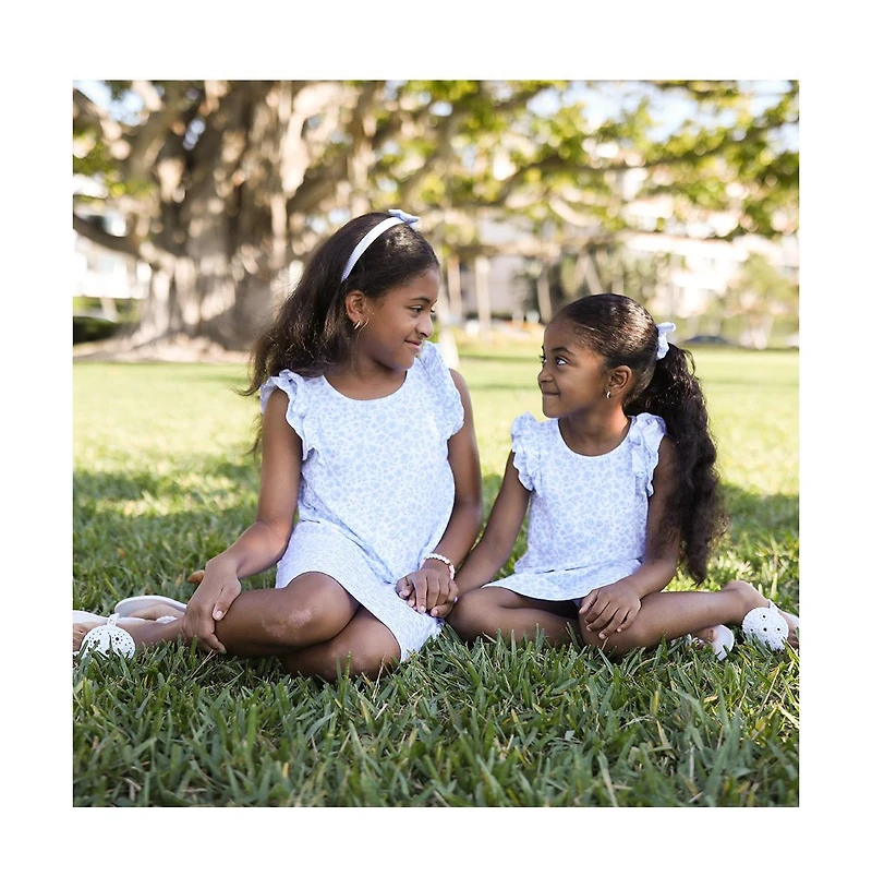 Bits & Bows Girls Seersucker Bow Scrunchie