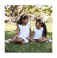 Bits & Bows Girls Seersucker Bow Scrunchie