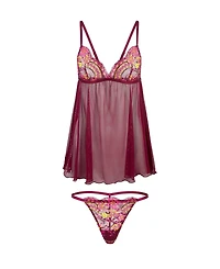 Adore Me Plus Size Anatta Babydoll & G-String Set Lingerie