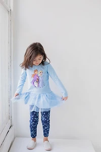 Frozen Toddler Girls Peplum T-Shirt and Leggings Outfit Set