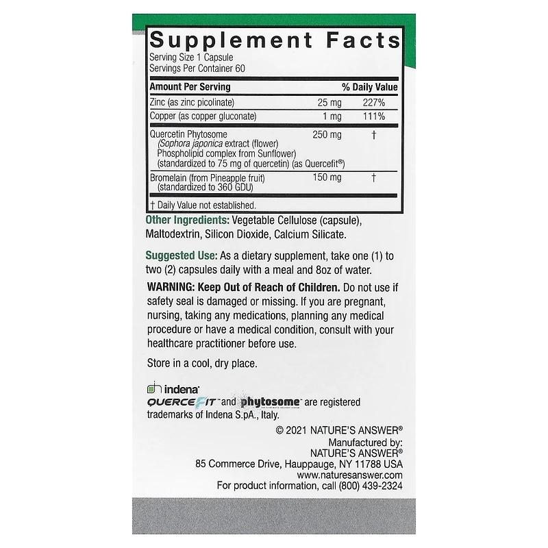 Nature's Answer Quercetin Blend