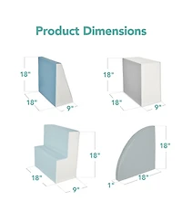 Best Choice Products 4-Piece Kids Climb & Crawl Soft Foam Block Playset Structures for Child Development