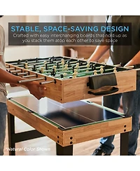 Best Choice Products 2x4ft 10-in-1 Combo Game Table Set w/ Hockey, Foosball, Pool, Shuffleboard, Ping Pong