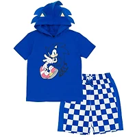 Sega Little Boys Sonic the Hedgehog Cosplay T-Shirt and Mesh Shorts Outfit Set to