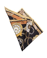 Elizabetta Men's Like Clockwork - Silk Pocket Square for Men