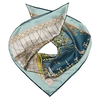 Garden of Dreams - Hand Rolled Silk Foulard for Women