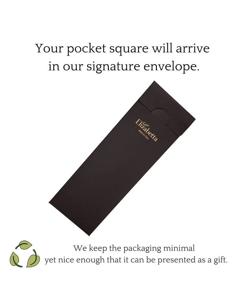 Elizabetta Men's Like Clockwork - Silk Pocket Square for Men