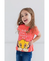 Disney Toddler Girls Lion King Cars Super Kitties Winnie the Pooh Minnie Mouse 2 Pack T-Shirts to (12 Months - 14-16)