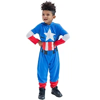 Avengers Toddler Boys Marvel Captain America Iron Man Zip Up Cosplay Coverall