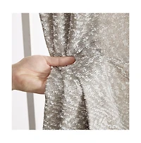 Hlc.me Easton Jacquard Slub Texture - Privacy Curtains with Back Tab Rod Pocket Lightweight Window Curtains Panels