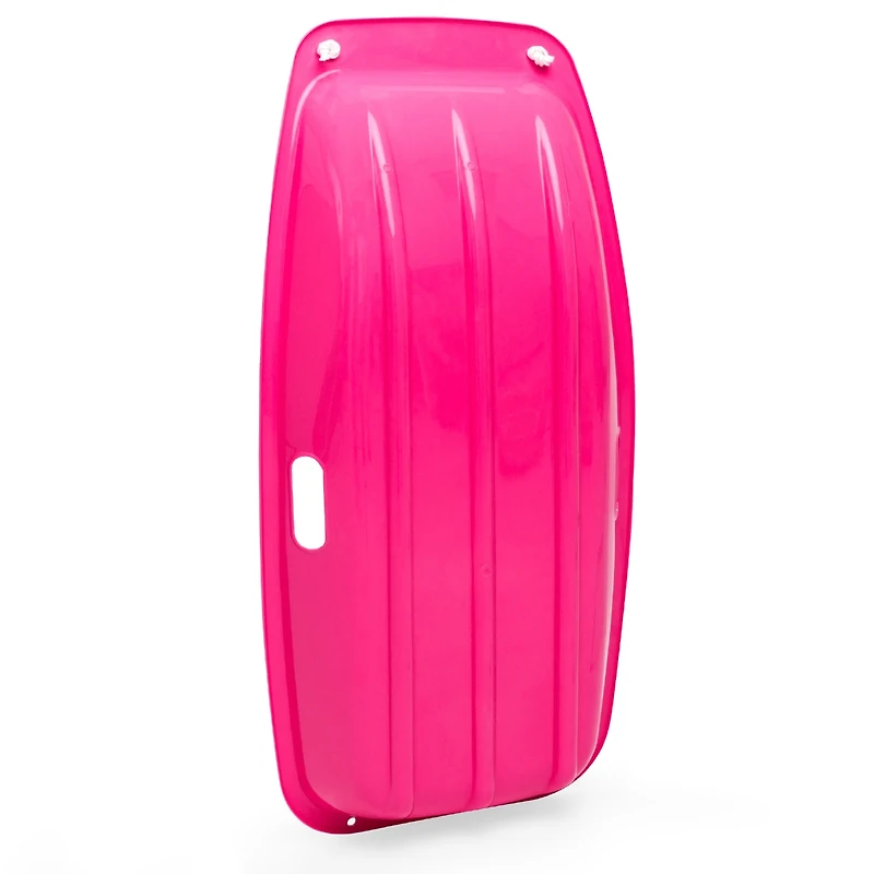 Best Choice Products 35in Kids Outdoor Plastic Sport Toboggan Winter Snow Sled Board w/ Pull Rope, 2 Handles