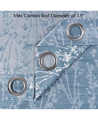 Chanasya Premium 2-Panel Floral Jacquard Textured Beige Curtains with Grommets for Windows Living Room Bedroom Office