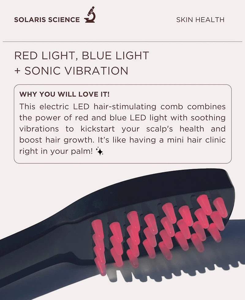 Intensive Hair and Scalp Led Light Therapy Hair Brush