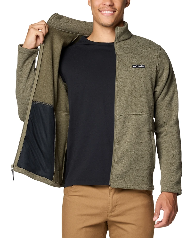 Columbia Men's Alto Pass Textured Knit Sweater Fleece Zip-Front Jacket