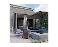 42000 Btu Outdoor Black Pyramid Patio Heater with Cover