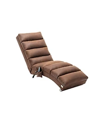 Mondawe Orange Recliners Chair Indoor with Remote Control,Ergonomic Electric Massage Long Lounger