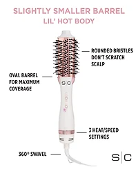 StyleCraft Professional Lil' Hot Body Blowout Brush - White/Rose